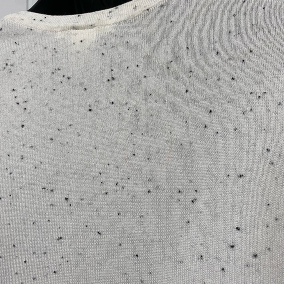 H&M Off White & Black Speckled Long Sleeve Button Front Cardigan Size Small - Picture 6 of 10